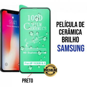 Película de Cerâmica Brilho para Samsung Galaxy A10/A10s/M10/M20 Preta