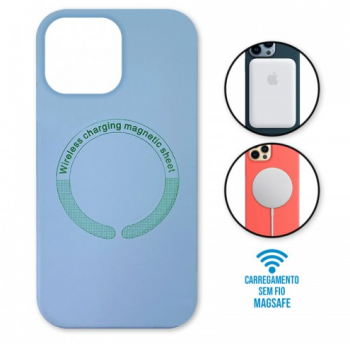 Capa iPhone 14 Pro - Padrão Magsafe Azul Turquesa