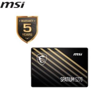 SSD MSI SPATIUM 480GB S270 SATA3 2,5 7MM LEITURA 500MB/S GRAVACAO 450MB/S