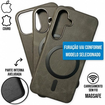 Capa Samsung Galaxy S25 Ultra 5G - Couro Magsafe Titanium Gray