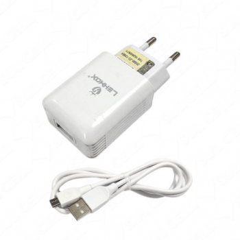 Carregador Fonte de Tomada v8 5v 3.1A Usb Cabo Removivel (LE-518MICRO) - 1m