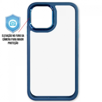 Capa iPhone 13 Pro - Clear Case Azul