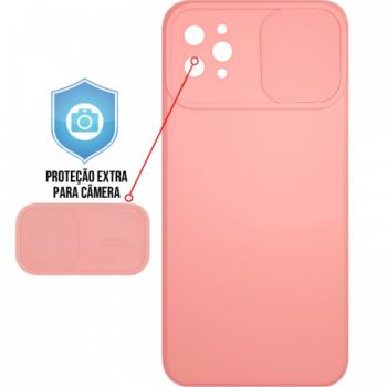 Capa para iPhone 12 Pro Max - Emborrachada Cam Protector Salmão
