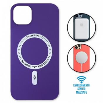 Capa iPhone 14 Pro - Padrão Magsafe Violeta