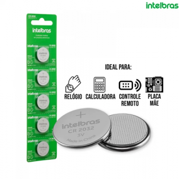 Bateria Botão de Lítio 3v CR 2032 Intelbras