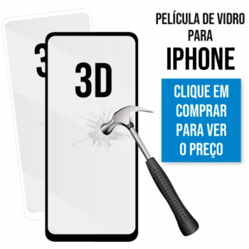 Película de Vidro 3D para iPhone XS Max e iPhone 11 Pro Max Preta