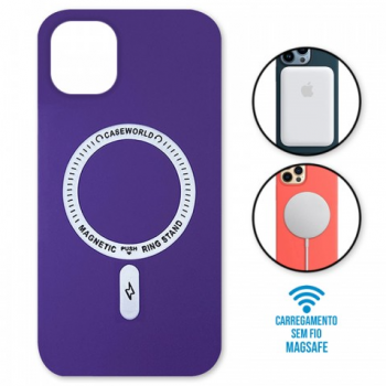 Capa iPhone 11 Pro - Padrão Magsafe Roxa