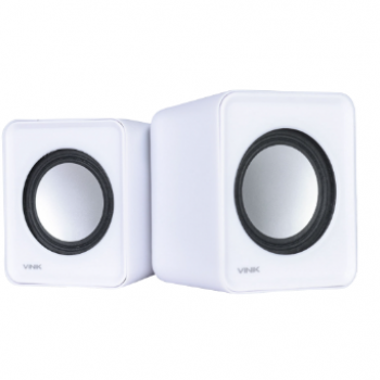 CAIXA DE SOM 2.0 2X1W RMS VS01B BRANCA USB 5V 112356 VINIK@
