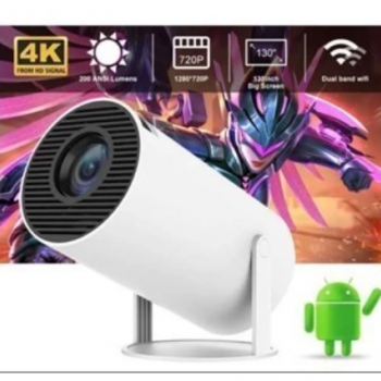 Projetor HY400 Wi-fi Portátil Android Bluetooth Pro Smart 4K HD HDMI Cinema Espelhamento celular