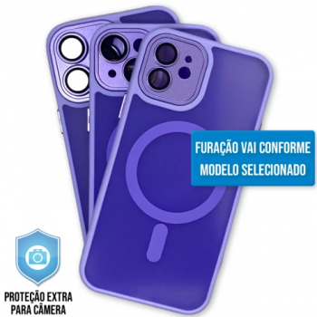 Capa iPhone 12 Pro Max - Clear Case Fosca Magsafe Light Purple