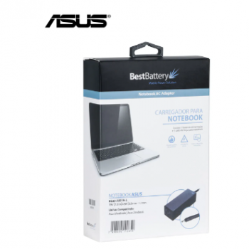 FON NOT ASUS EEE PC 19V 2.37A 3.0X1.1 - Designado para Asus 3.0mm x 1.1mm 45W e 65W Nr Serie: 5257101 / 5257103 / 525711