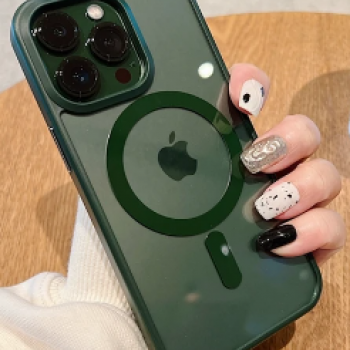 Capa iPhone 13 Pro Max - Clear Case Fosca Magsafe Cangling Green