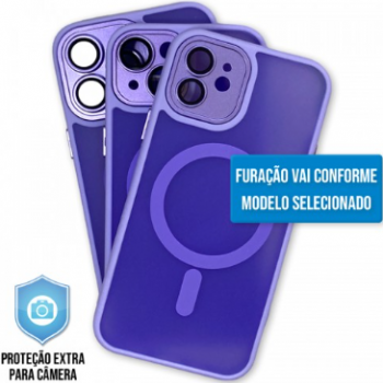Capa iPhone 13 Pro Max - Clear Case Fosca Magsafe Light Purple