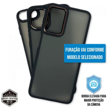 Capa iPhone 12 Pro Max - Clear Case Fosca Graphite Black