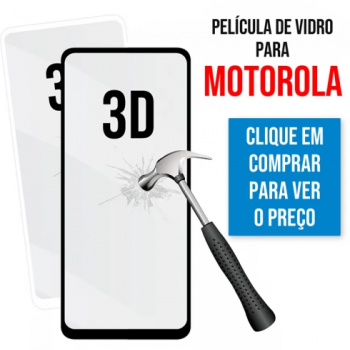 Película de Vidro 3D para Motorola Moto G8 Play/G8 Plus e One Macro Preta