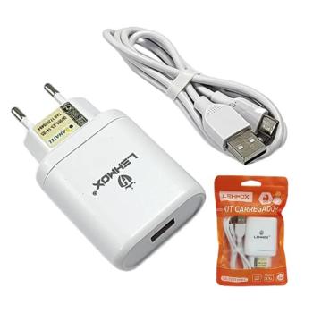 CARREGADOR DE TOMADA 5V 3.1A USB C/ CABO 5V 3.1A