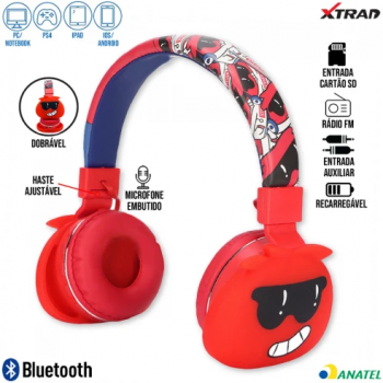 Headphone Bluetooth Infantil Xtrad LC-868 - Steven