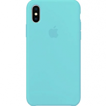 Capa iPhone X e XS - Emborrachada Premium Padrão Azul Água