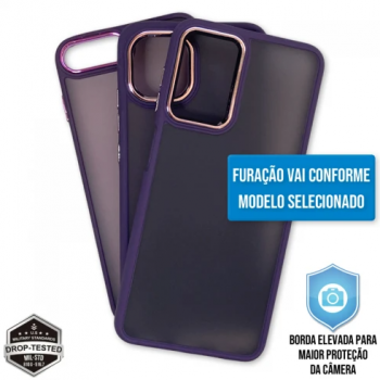 Capa iPhone 14 Pro - Clear Case Fosca Dark Purple