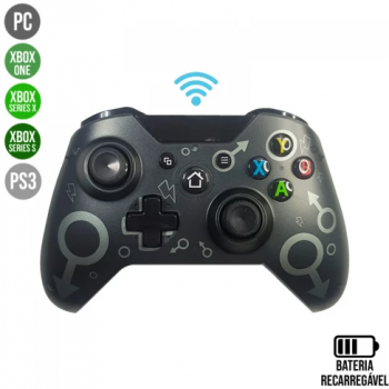 Controle sem Fio Xbox One/XSS/XSX/PS3/PC N1 - Grafite