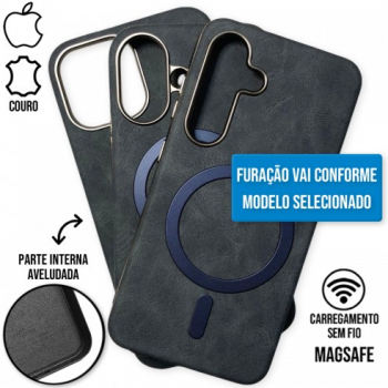 Capa Samsung Galaxy S25 5G - Couro Magsafe Indian Blue
