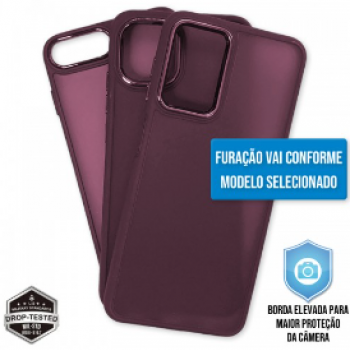 Capa iPhone 15 Plus - Clear Case Fosca Dark Pink