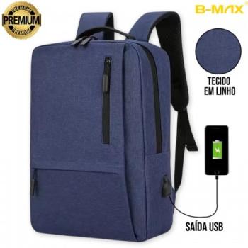 Mochila de Notebook Linho Slim BM-B595 B-MAX - Azul