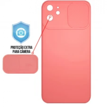Capa para iPhone 12 Mini - Emborrachada Cam Protector Salmão
