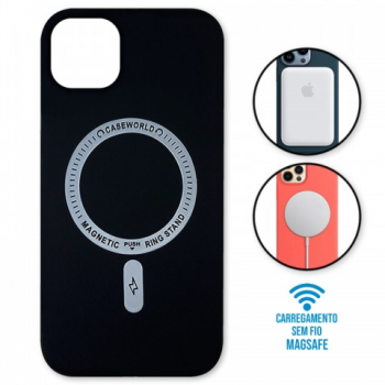 Capa iPhone 13 Pro Max - Padrão Magsafe Preta