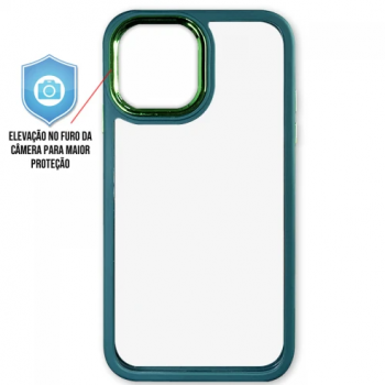 Capa iPhone 12 Pro Max - Clear Case Verde