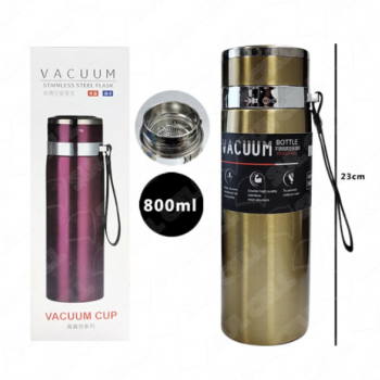 Garrafa Termica em Inox 800ml (BM-P1352) - Dourado