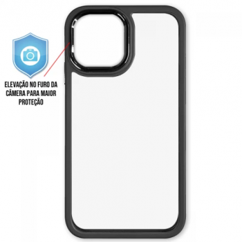 Capa iPhone 12 Pro Max - Clear Case Preta