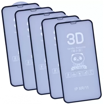Película de Vidro 3D para iPhone XR e iPhone 11 Preta