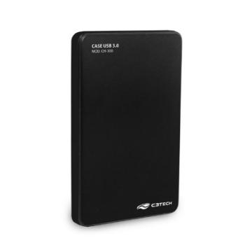 CASE P/ HD 2,5 USB 3.0 PRETO CH-300BK C3 TECH