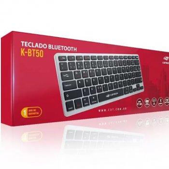 Teclado Bluetooth Recarregável K-BT50BK C3 Tech - Preto