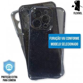 Capa TPU Glitter Premium Xiaomi Redmi 15C 4G e 5G - Preta