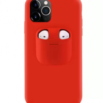 Capa iPhone 11 - Padrão com Suporte para Airpods Vermelha