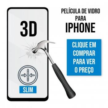 Película de Vidro Slim 3D para iPhone 15 Preta