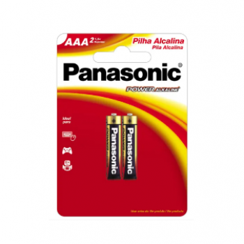 PILHA ALCALINA AAA 1,5V BLISTER C/2 LR03XAB2B1 PANASONIC