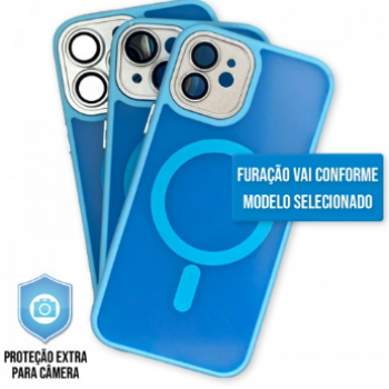 Capa iPhone 13 Pro Max - Clear Case Fosca Magsafe Sierra Blue