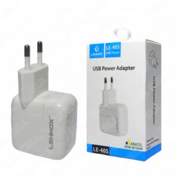 Fonte Carregador de Tomada 12w 2.1A p/ Iphone Ipad Lehmox (LE-405)