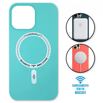 Capa iPhone 13 Pro - Padrão Magsafe Verde Claro