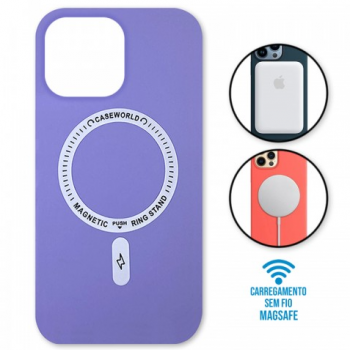 Capa iPhone 11 Pro Max - Padrão Magsafe Lilás