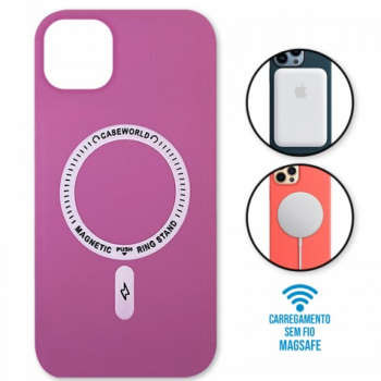 Capa iPhone 13 Pro Max - Padrão Magsafe Magenta