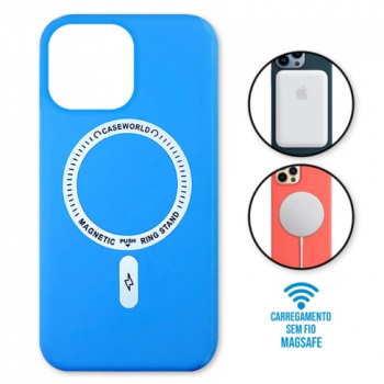 Capa iPhone 13 Pro - Padrão Magsafe Azul Água