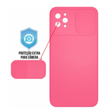 Capa para iPhone 12 Mini - Emborrachada Cam Protector Pink