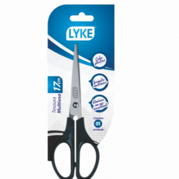 TESOURA MULTIUSO 17CM - (BLISTER) 1 UND