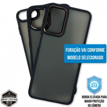 Capa Samsung Galaxy A24 - Clear Case Fosca Graphite Black