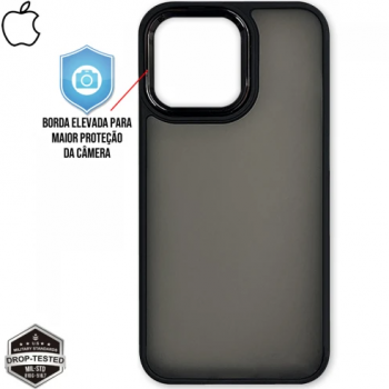 Capa iPhone 14 Pro - Clear Case Fosca Graphite Black