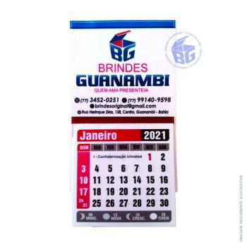 Calendário de Geladeira 6cm x 12cm com Imã